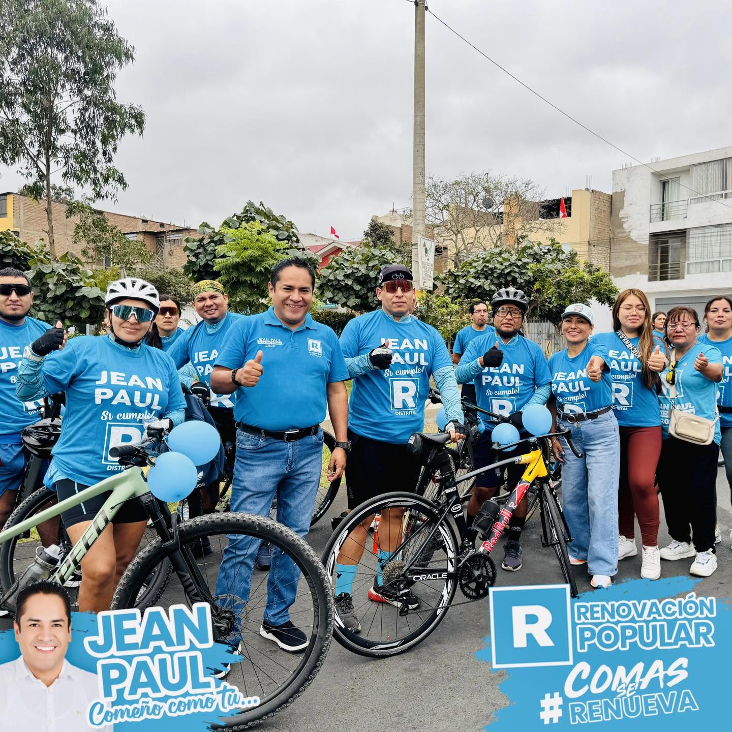 Jean Paul saludando a vecinos